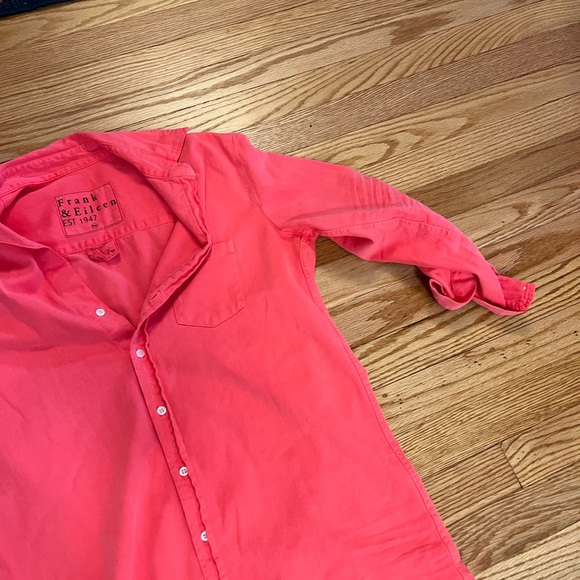 Frank & Eileen Mary Classic Shirtdress Famous Denim Neon Pink - Picture 4 of 12
